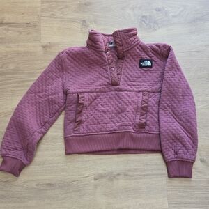 The North Face Kids Quarter Snap Pullover - Mauve
